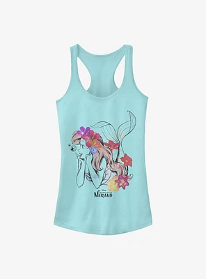 Disney The Little Mermaid Flowers My Hair Girls Tank