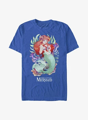Disney The Little Mermaid Anime Style Water Color Ariel T-Shirt