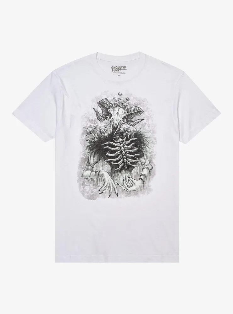 Skeletal Forest Creature T-Shirt By Ghoulish Bunny Studios