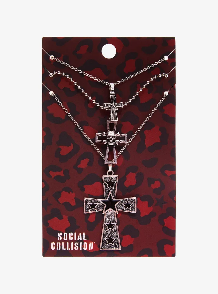 Cross Necklace, Rustic Cross, Silver Cross, Pendant, Chunky Cross - Etsy