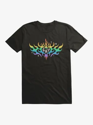 Pride Rainbow Flame Heart T-Shirt