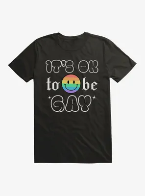 Pride It's Ok Smiley Rainbow Face T-Shirt