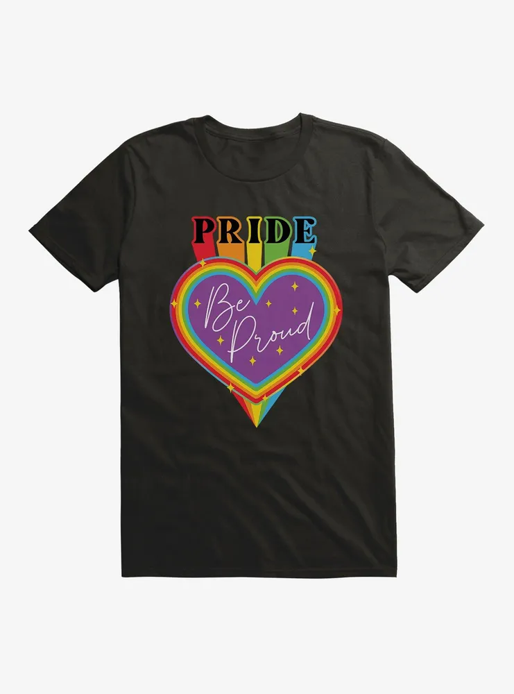 Pride Be Proud Heart Sparkles T-Shirt