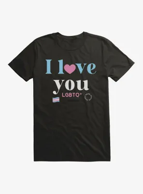 Pride I Love You Transgender Flag T-Shirt