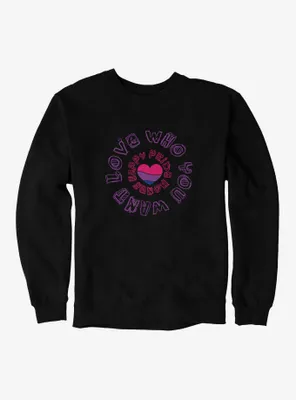 Pride Bisexual Heart Love Who You Want Sweatshirt