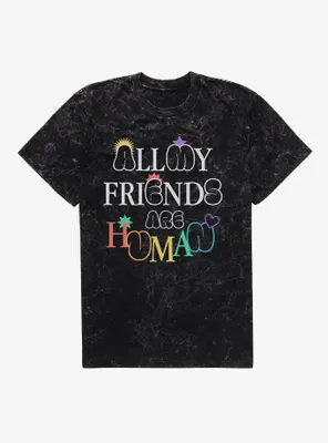 Pride All My Friends Are Human Mineral Wash T-Shirt