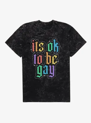 Pride It's Ok To Be Gay Mineral Wash T-Shirt