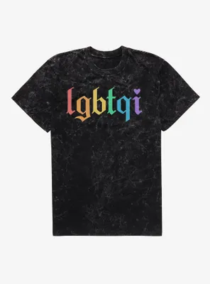 Pride LGBTQI Rainbow Mineral Wash T-Shirt
