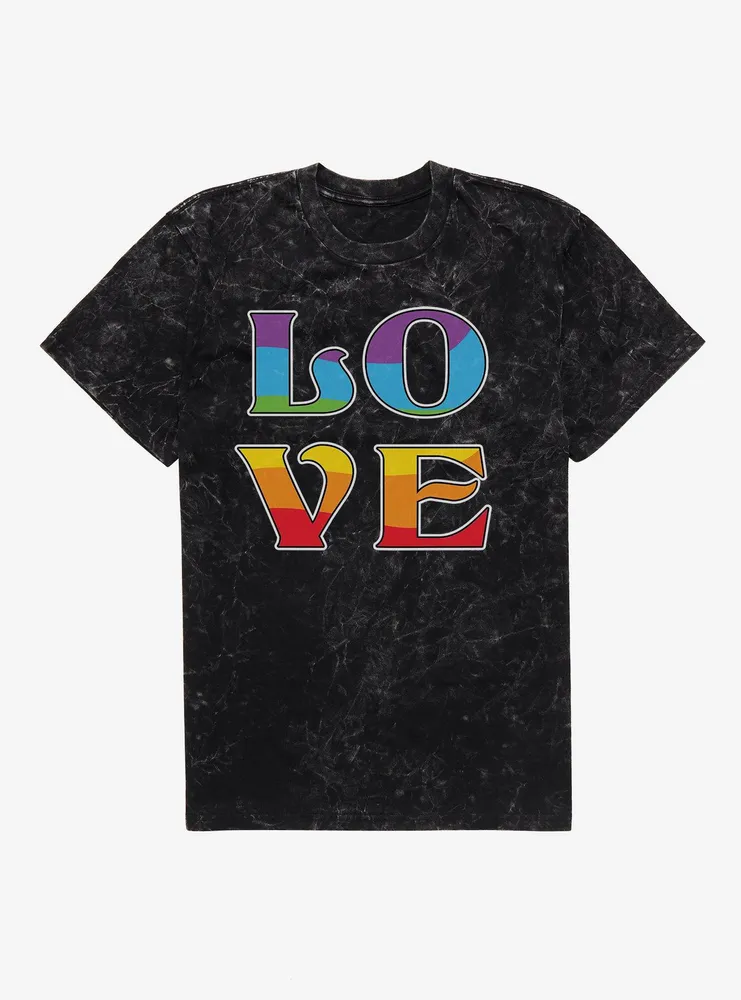 Pride Love Rainbow Mineral Wash T-Shirt