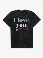 Pride I Love You Transgender Flag Mineral Wash T-Shirt