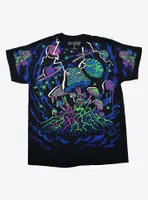 Liquid Blue Mushroom Galaxy T-Shirt