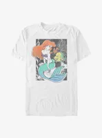 Disney The Little Mermaid Ariel and Flounder Poster T-Shirt