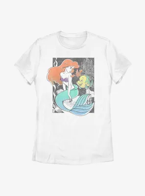 Disney The Little Mermaid Ariel and Flounder Poster Womens T-Shirt