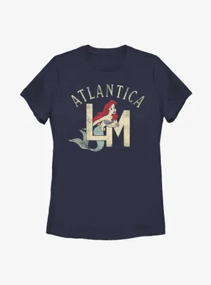 Disney The Little Mermaid Ariel Atlantica Monogram Womens T-Shirt