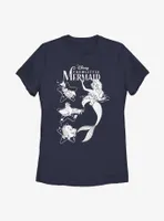 Disney The Little Mermaid Ariel And Friends Womens T-Shirt