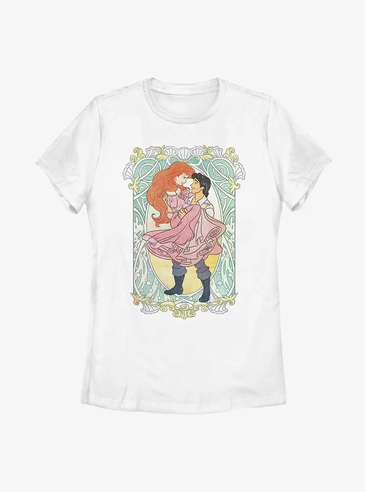 Disney The Little Mermaid Ariel and Eric Ever After Womens T-Shirt