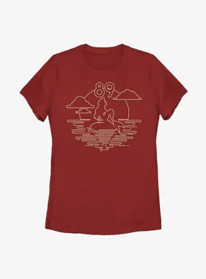 Disney The Little Mermaid Ariel 89 Sunset Womens T-Shirt