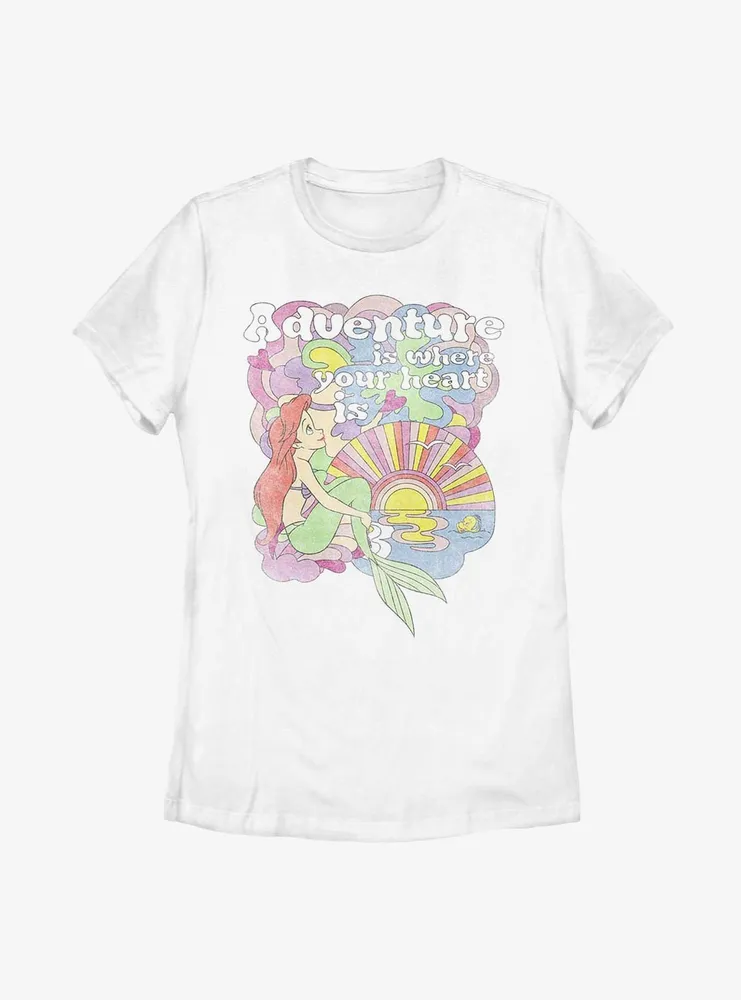 Disney The Little Mermaid Adventure Is Where Your Heart Womens T-Shirt