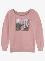 MTV Outdoor Mountain Logo Girls Slouchy Sweatshirt