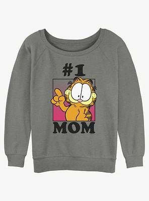 Garfield #1 Mom Girls Slouchy Sweatshirt