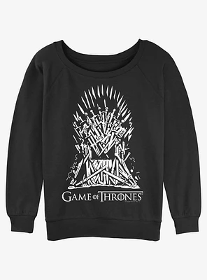 Game of Thrones The Iron Throne Logo Girls Slouchy Sweatshirt
