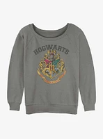 Harry Potter Hogwarts School Crest Girls Slouchy Sweatshirt