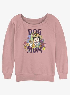 Betty Boop Dog Mom Girls Slouchy Sweatshirt