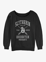 Harry Potter Slytherin Quidditch Seeker Girls Slouchy Sweatshirt