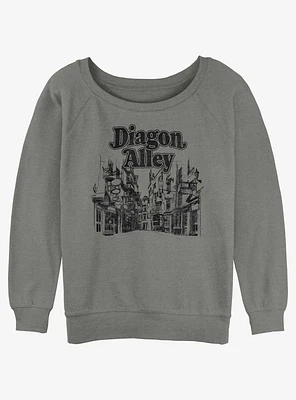 Harry Potter Diagon Alley Girls Slouchy Sweatshirt