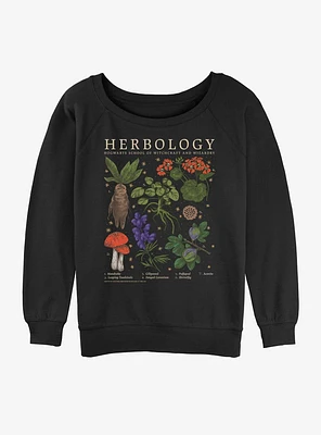 Harry Potter Herbology Girls Slouchy Sweatshirt