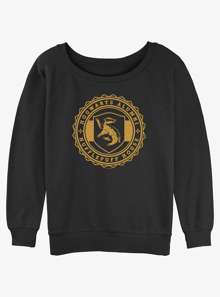 Harry Potter Hogwarts Alumni Hufflepuff Girls Slouchy Sweatshirt