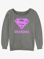 DC Comics Superman Super Grandma Girls Slouchy Sweatshirt