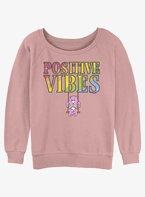 Care Bears Cheer Bear Positive Vibes Girls Slouchy Sweatshirt