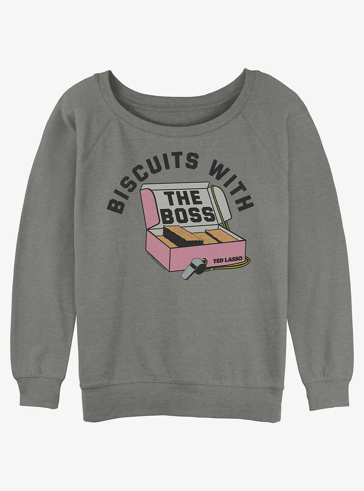 Ted Lasso Biscuit Boss Girls Slouchy Sweatshirt