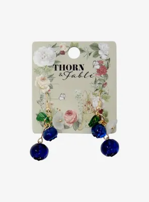 Thorn & Fable Blueberry Flower Earrings