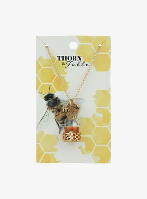 Thorn & Fable Honey Bottle Pendant Necklace