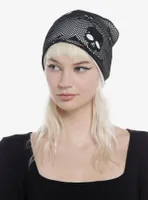 Skull & Crossbones Mesh Beanie