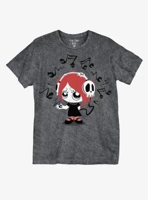 Ruby Gloom Skull Headphones Boyfriend Fit Girls T-Shirt