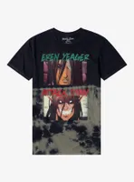 Attack On Titan Eren Human & Tie-Dye Boyfriend Fit Girls T-Shirt