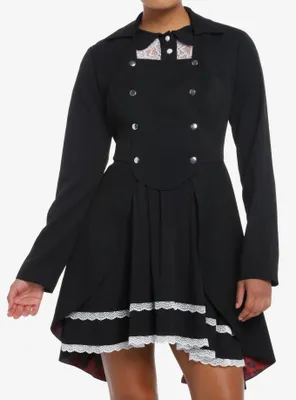 Social Collision Mad As A Hatter Snap-Front Pleated Girls Jacket