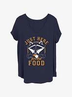 Disney Pocahontas Meeko Here For Food Girls T-Shirt Plus