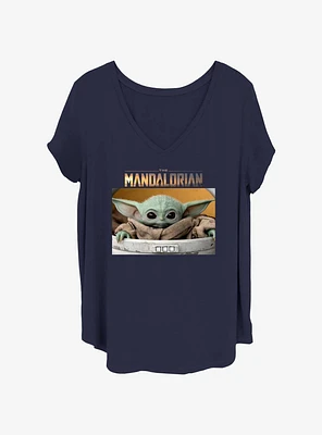 Star Wars The Mandalorian Grogu Portrait Girls T-Shirt Plus