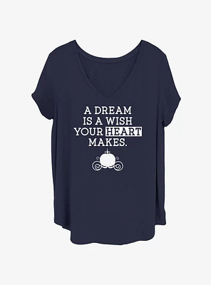 Disney Cinderella A Dream Is Wish Girls T-Shirt Plus