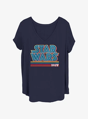 Star Wars Stripes Logo Girls T-Shirt Plus
