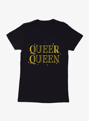 Pride Queer Queen Sparkle Womens T-Shirt