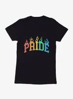 Pride Collegiate Flames Womens T-Shirt