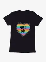 Pride Gay Ok Rainbow Heart Womens T-Shirt