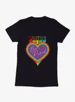 Pride Be Proud Heart Sparkles Womens T-Shirt