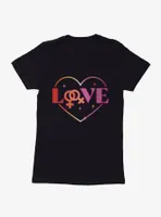 Pride Lesbian Love Heart Womens T-Shirt