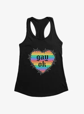 Pride Gay Ok Rainbow Heart Womens Tank Top
